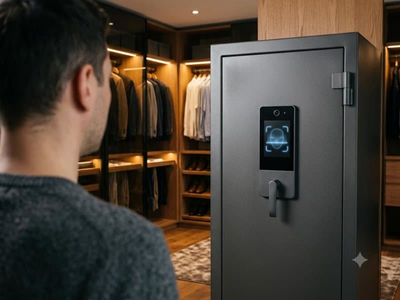 Két sắt mở bằng nhận diện khuôn mặt (ảnh minh hoạ)
